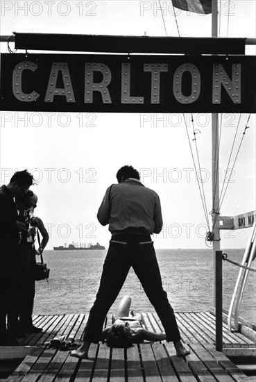Posing scene during the Cannes Film Festival of 1958