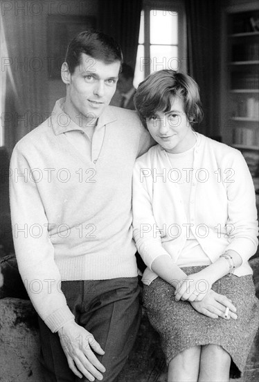 Françoise Sagan with her husband