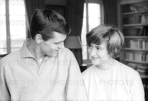 Françoise Sagan with her husband