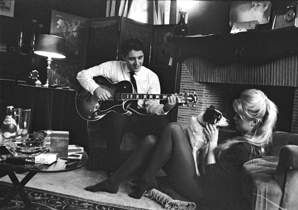 Brigitte Bardot and Sacha Distel (1958)