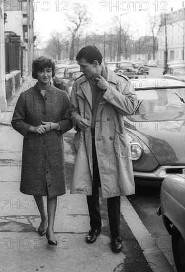 Françoise Sagan with her husband