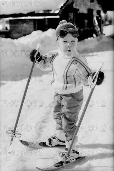 Albert of Monaco as a child in Gstaad (1961)