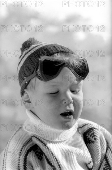 Albert of Monaco as a child in Gstaad (1961)