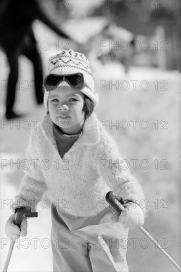 Caroline of Monaco as a child in Gstaad (1961)