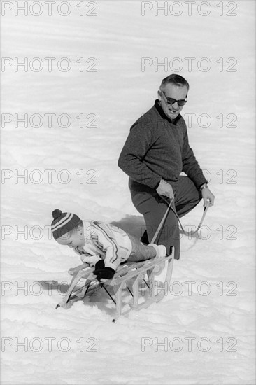 Rainier III and Albert of Monaco in Gstaad (1961)