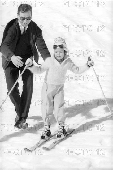 Caroline of Monaco as a child in Gstaad (1961)