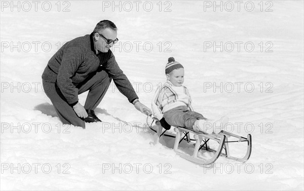 Rainier III and Albert of Monaco in Gstaad (1961)