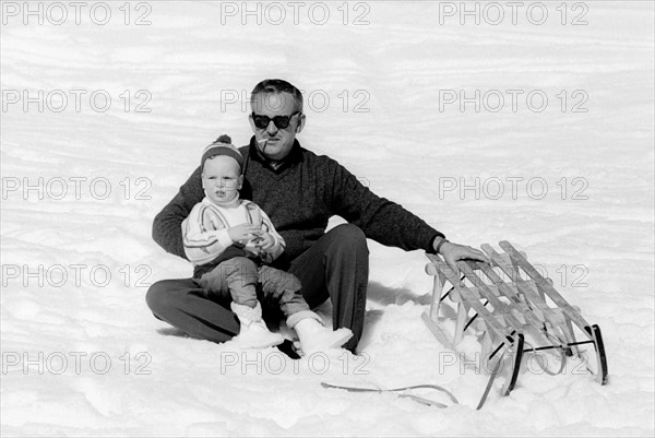 Rainier III and Albert of Monaco in Gstaad (1961)