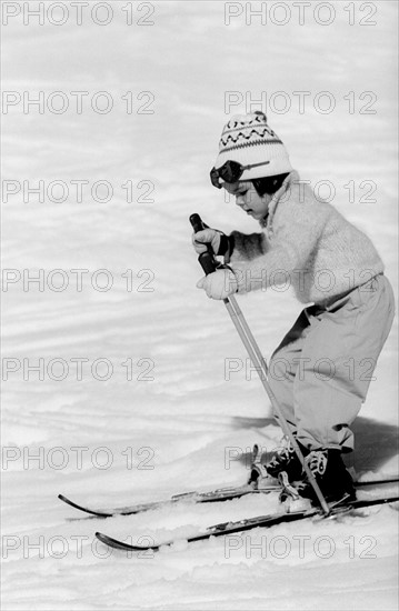 Caroline de Monaco enfant à Gstaadt (1961)