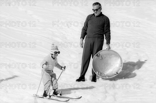 Rainier III et Caroline de Monaco à Gstaadt (1961)