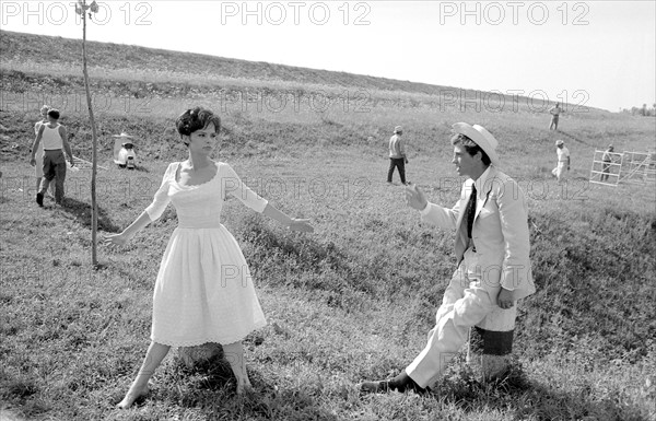 Jean-Paul Belmondo and Pascale Petit