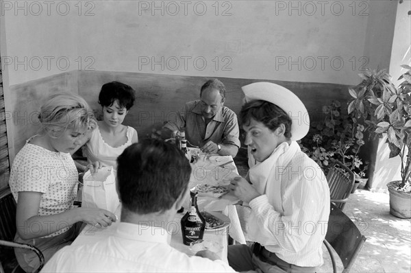 Jean-Paul Belmondo and Pascale Petit