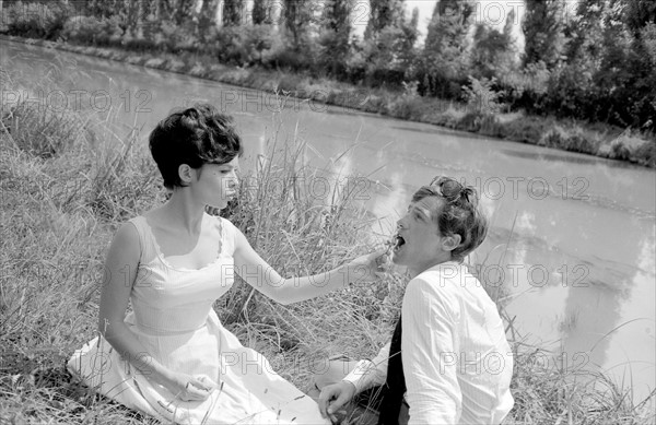 Jean-Paul Belmondo and Pascale Petit