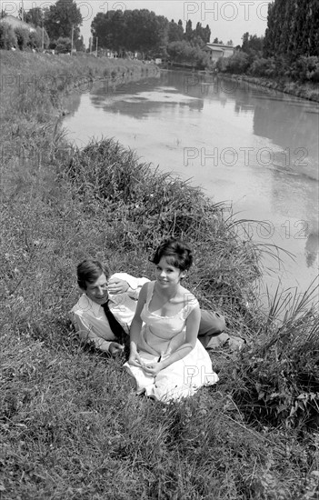 Jean-Paul Belmondo and Pascale Petit