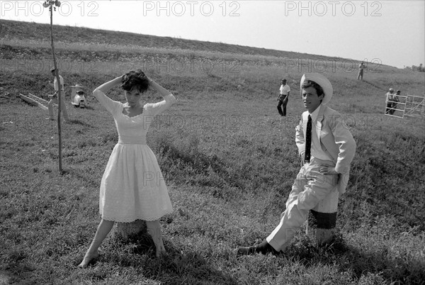 Jean-Paul Belmondo and Pascale Petit