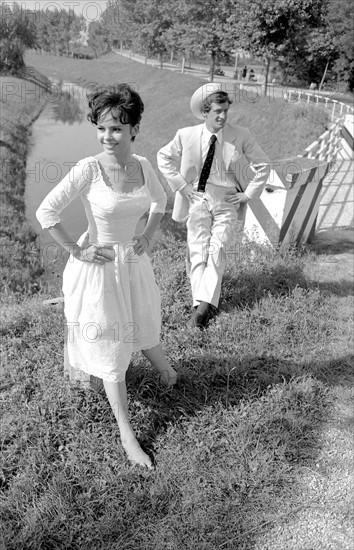 Jean-Paul Belmondo and Pascale Petit