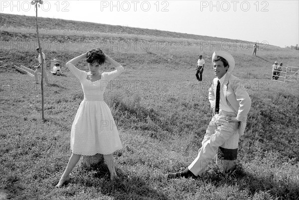 Jean-Paul Belmondo and Pascale Petit