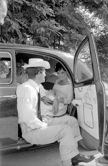 Jean-Paul Belmondo and Pascale Petit