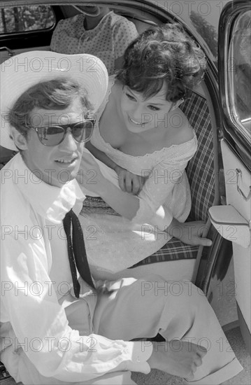 Jean-Paul Belmondo and Pascale Petit