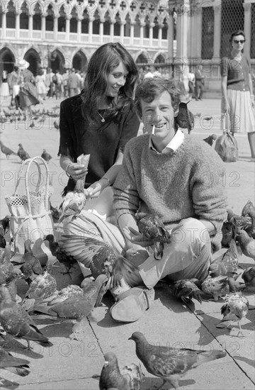 Jean-Paul Belmondo and Elodie Constantin