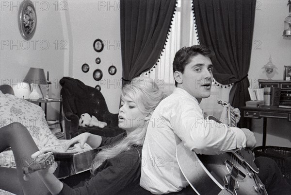 Brigitte Bardot and Sacha Distel (1958)