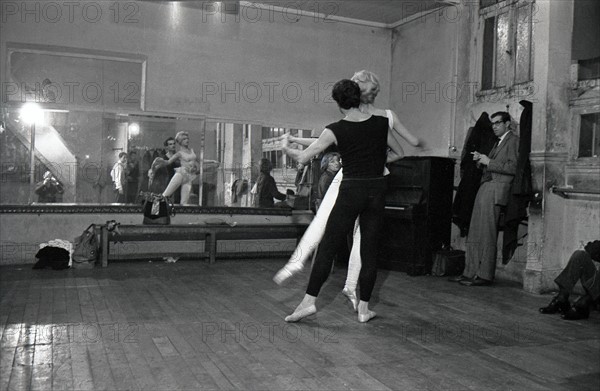 Brigitte Bardot during a dance lesson