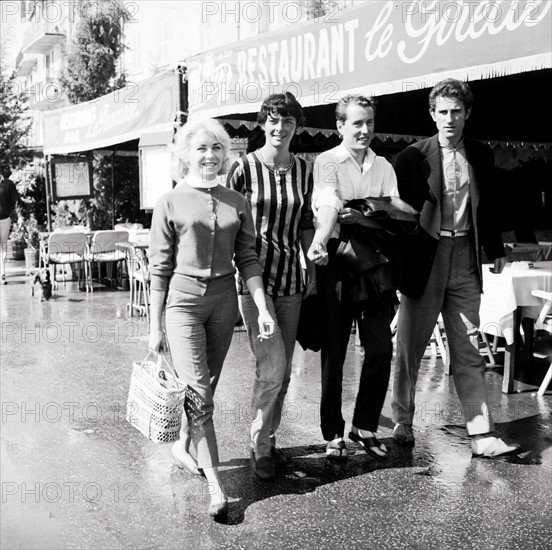 Bernard and Annabel Buffet on the harbour of St Tropez, 1958