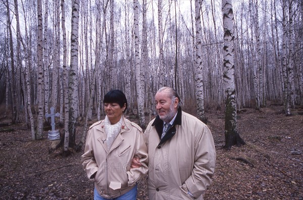 Bernard and Annabel Buffet, stroll in the forest
