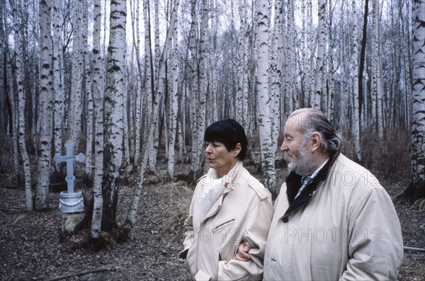 Bernard and Annabel Buffet, stroll in the forest
