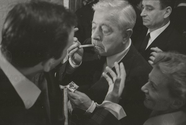 Jacques Prévert et Yves Montand (1958)