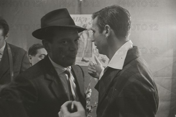 Yves Montand and Eddie Constantine (1958)