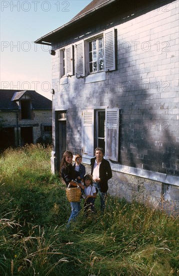 Jane Birkin et Serge Gainsbourg avec leur fille Charlotte