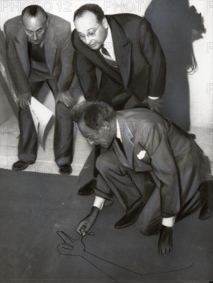 Cocteau à la mairie de Menton, 1956