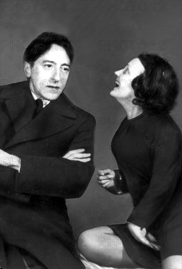 Piaf with Jean Cocteau en 1940