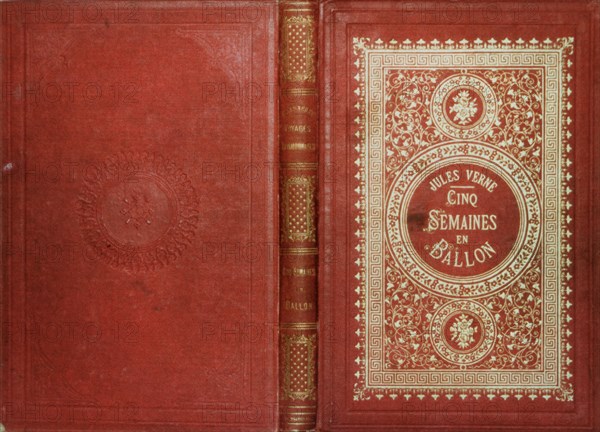 Verne, "Cinq semaines en ballon" (Couverture du livre)