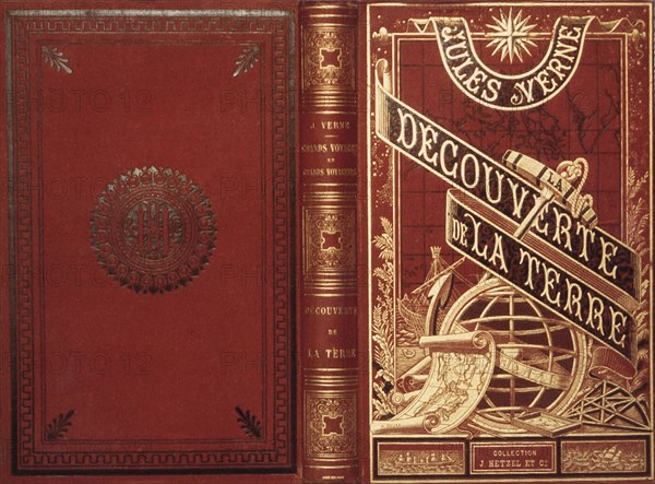 Verne, "Découverte de la Terre" (Couverture de livre)