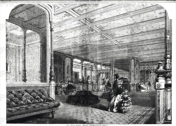 Illustration du grand salon du "Great Eastern"