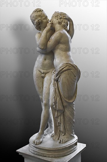 Statue Of Cupid And Psychemarble Sculpture