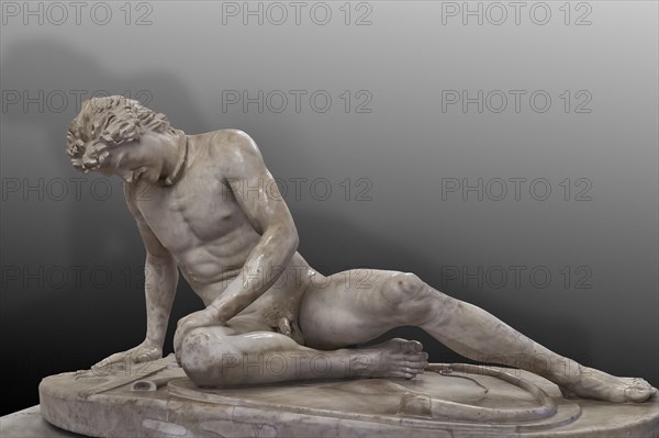 Statue Of “Capitoline Gaul”Marble Sculpture. From A Pergamene Originalthe Sculpture