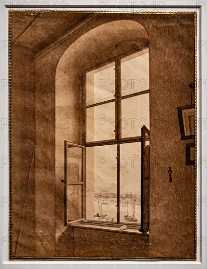 Caspar David Friedrich,  "View from the artist's studio"