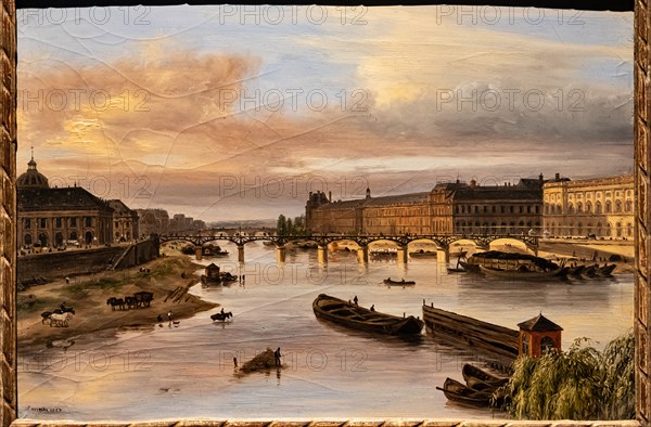 Giuseppe Canella: "View of the Seine from the Pont Neuf"