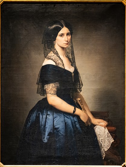 Francesco Hayez: "Portrait of  Antonietta Tarsis Basilico"