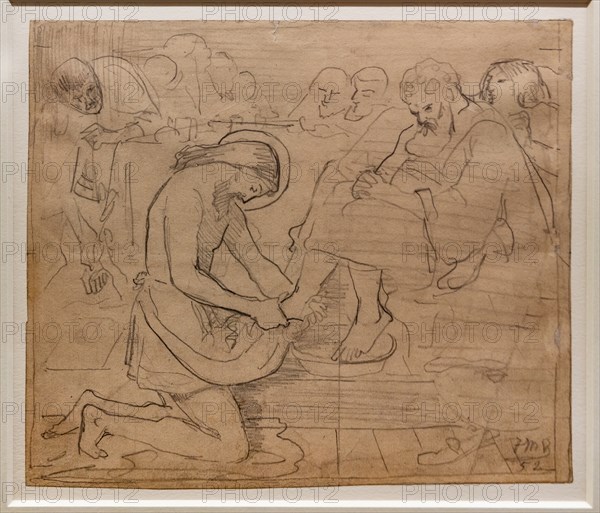 Brown, Sketch for "Jesus washing Peter's feet"