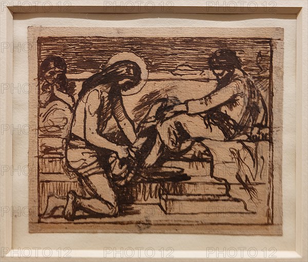 Brown, Sketch for "Jesus washing Peter's feet"