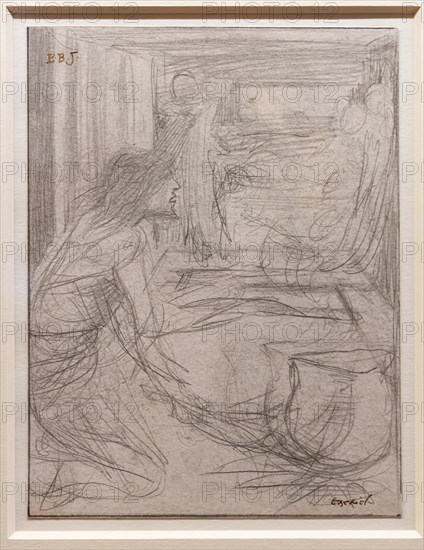 Coley Burne Jones, Study for "Ezekiel and the boiling pot"