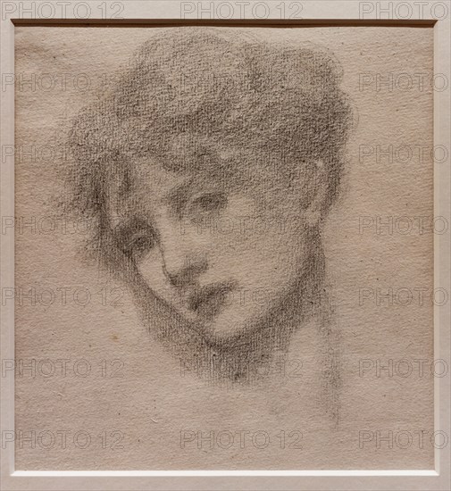 Coley Burne-Jones, "Study of a Sleeping Woman's Head"