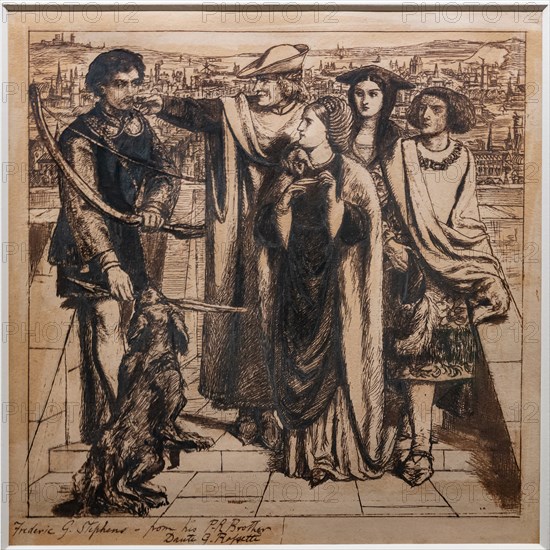 Rossetti, "Taurello's first sight of Fortune"