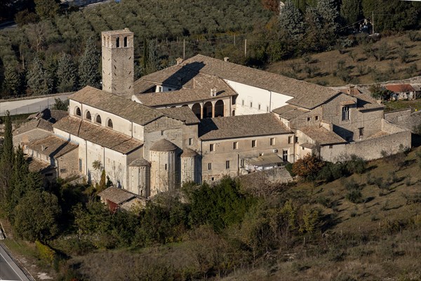 Spolète, view of the Monastery of St. Ponziano