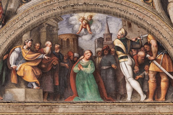 Piacenza, Sanctuary of the Madonna della Campagna, St. Catherine's Chapel, lunette