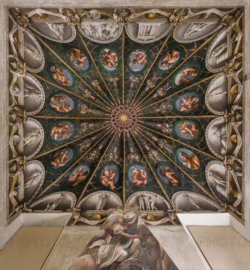 Parma, Former Monastery of St. Paul, Chamber of the Abbess or of St Paul or of Giovanna da Piacenza, the vault